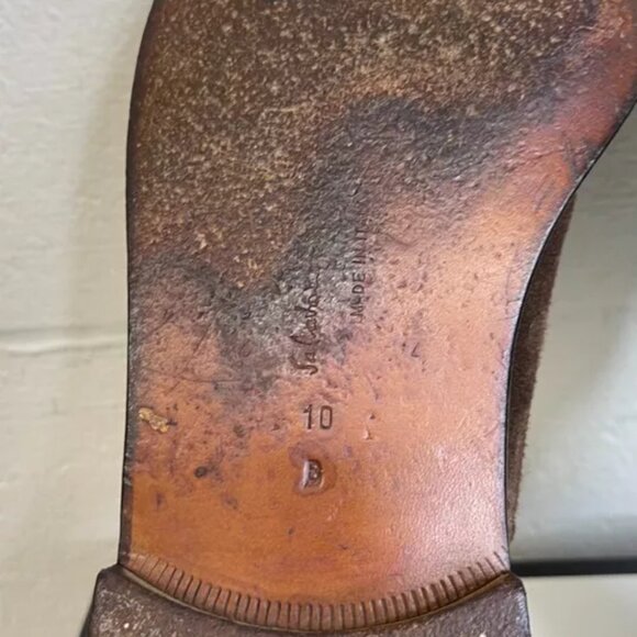 Salvatore Ferragamo Studio Cap Toe Brown Suede Oxford Dress Shoes Mens Size 10 B - Picture 9 of 9